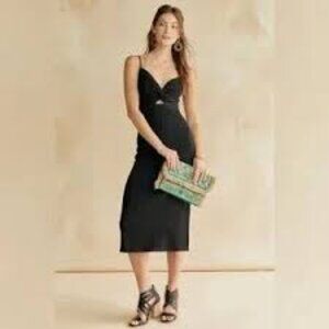 NWT Blue Rain from Francesca's Collections Black Midi Dress